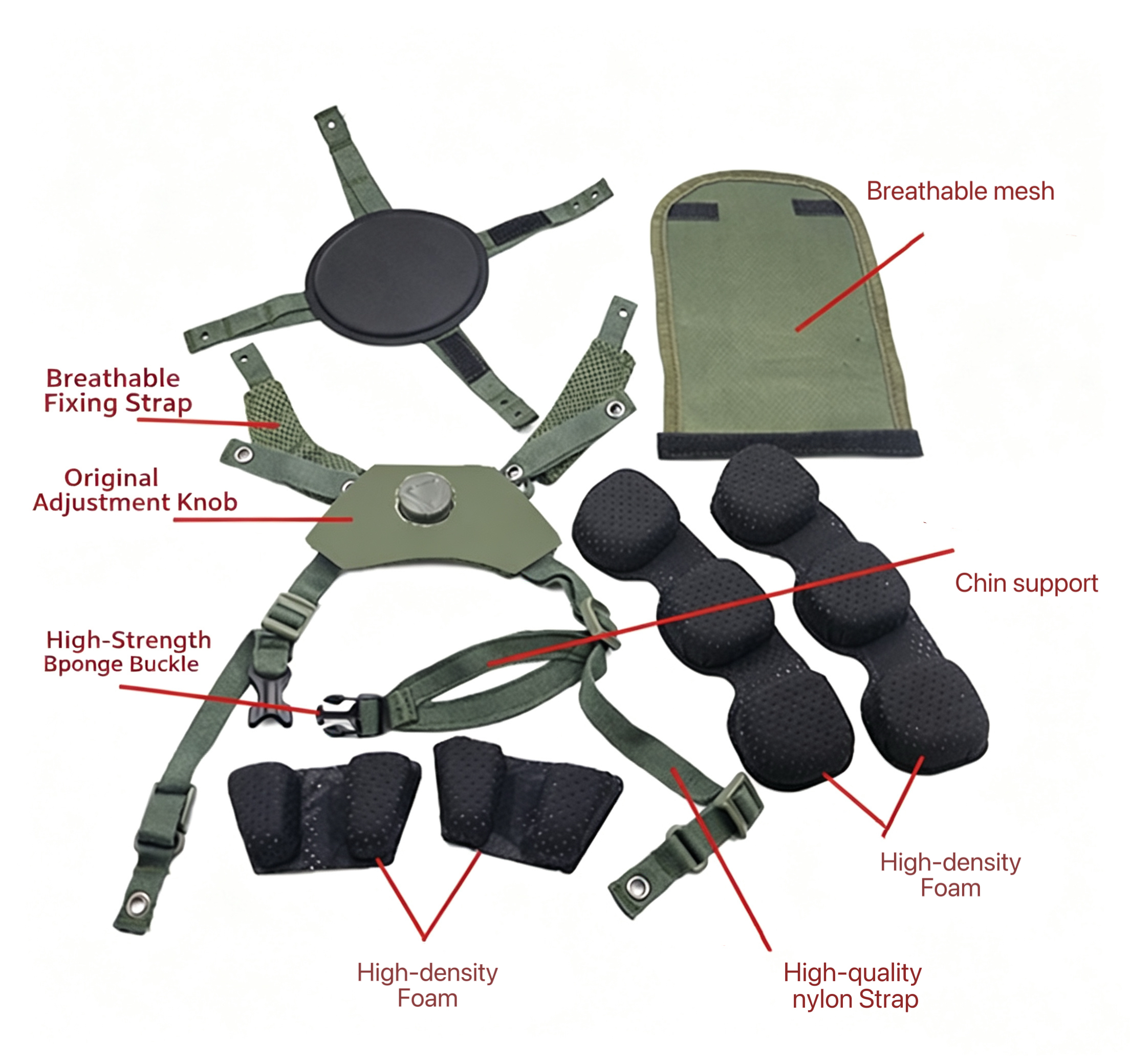 3D Lattice Foam Helmet Comfort Pads
